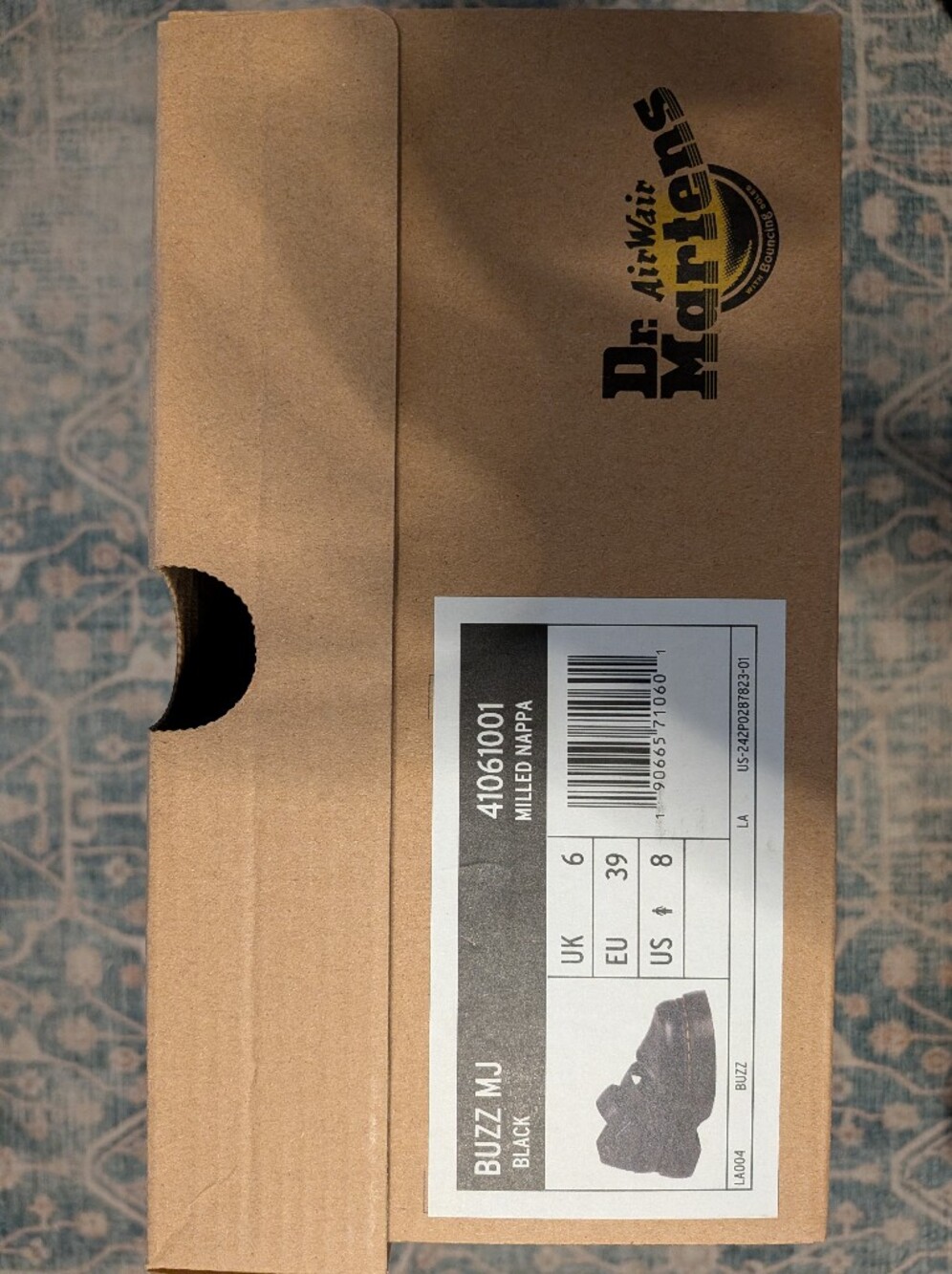 Dr. Martens AirWair Buzz Mary Jane Black Nappa Leather - Picture 4 of 5